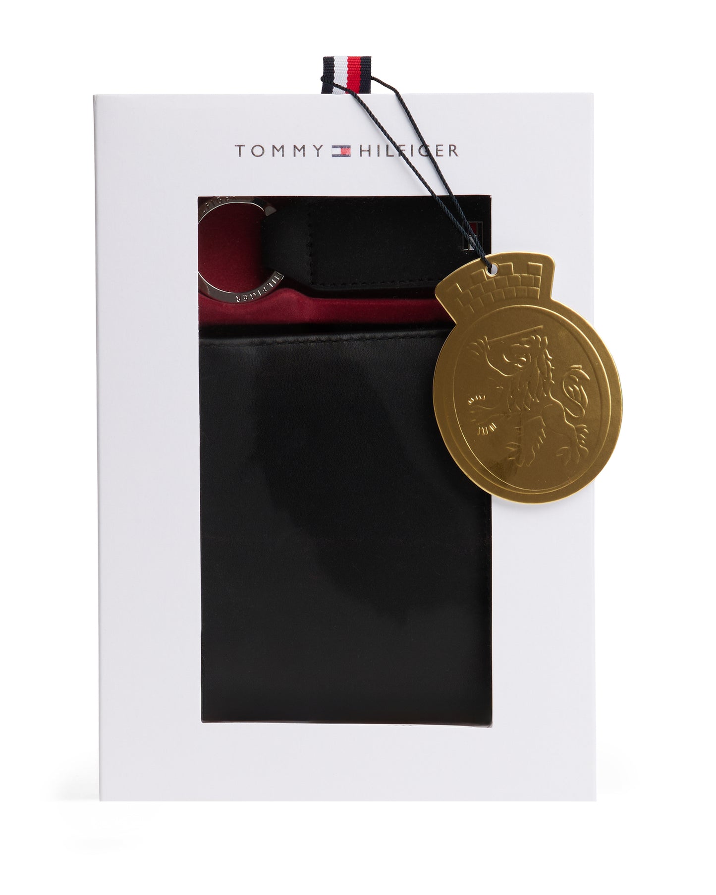 Tommy Hilfiger Eton Wallet and Key Fob Gift Set - Black