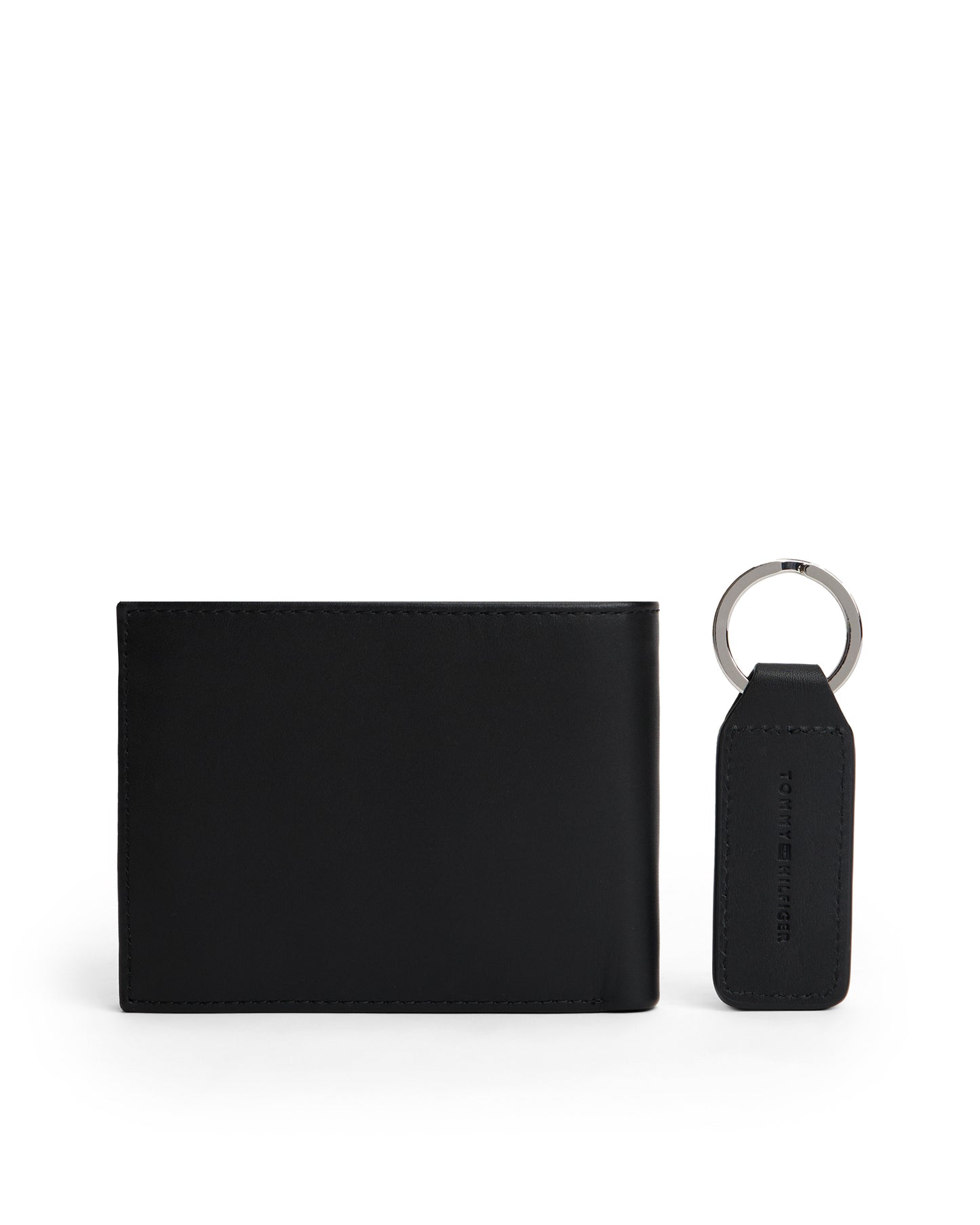 Tommy Hilfiger Eton Wallet and Key Fob Gift Set - Black