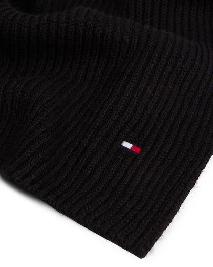 Tommy Hilfiger TH Flag Mens Pima Cotton Scarf - Black