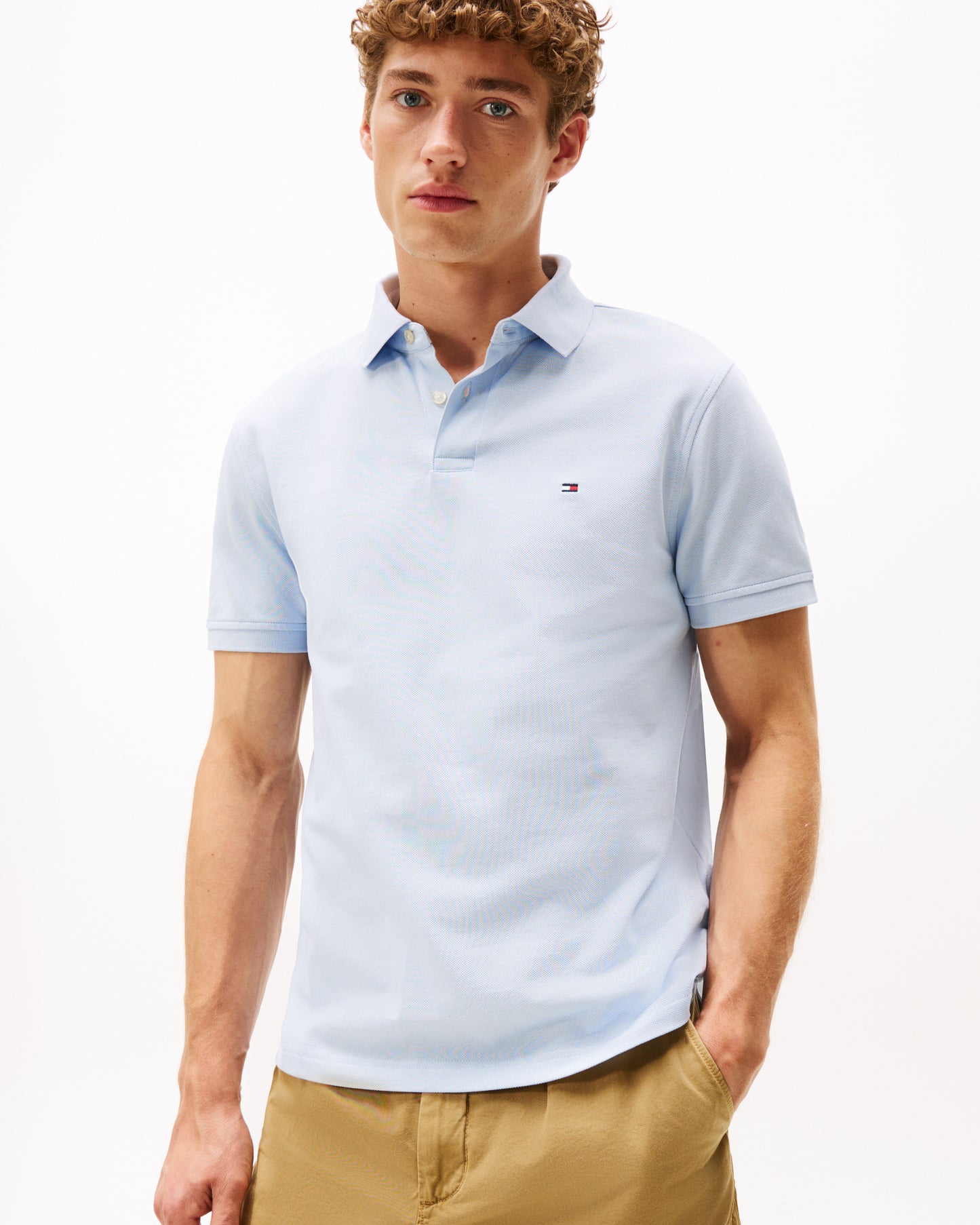 Tommy Hilfiger 1985 Regular Fit Mens Polo - Breezy Blue