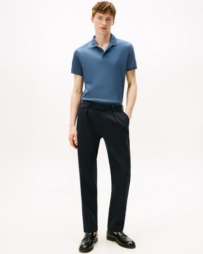 Tommy Hilfiger Liquid Cotton Regular Fit Mens Polo - Aegean Sea