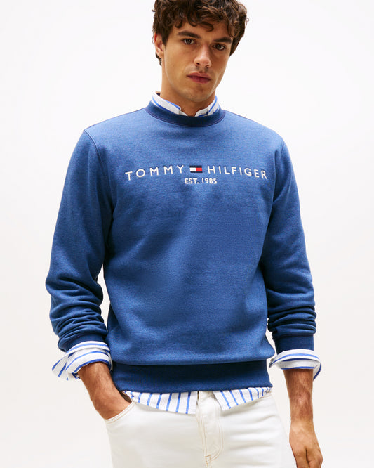 Tommy Hilfiger Tommy Logo Mens Sweatshirt - Aegean Sea Heather