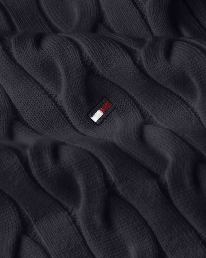 Tommy Hilfiger Classic Cable Mens Crew Jumper - Desert Sky