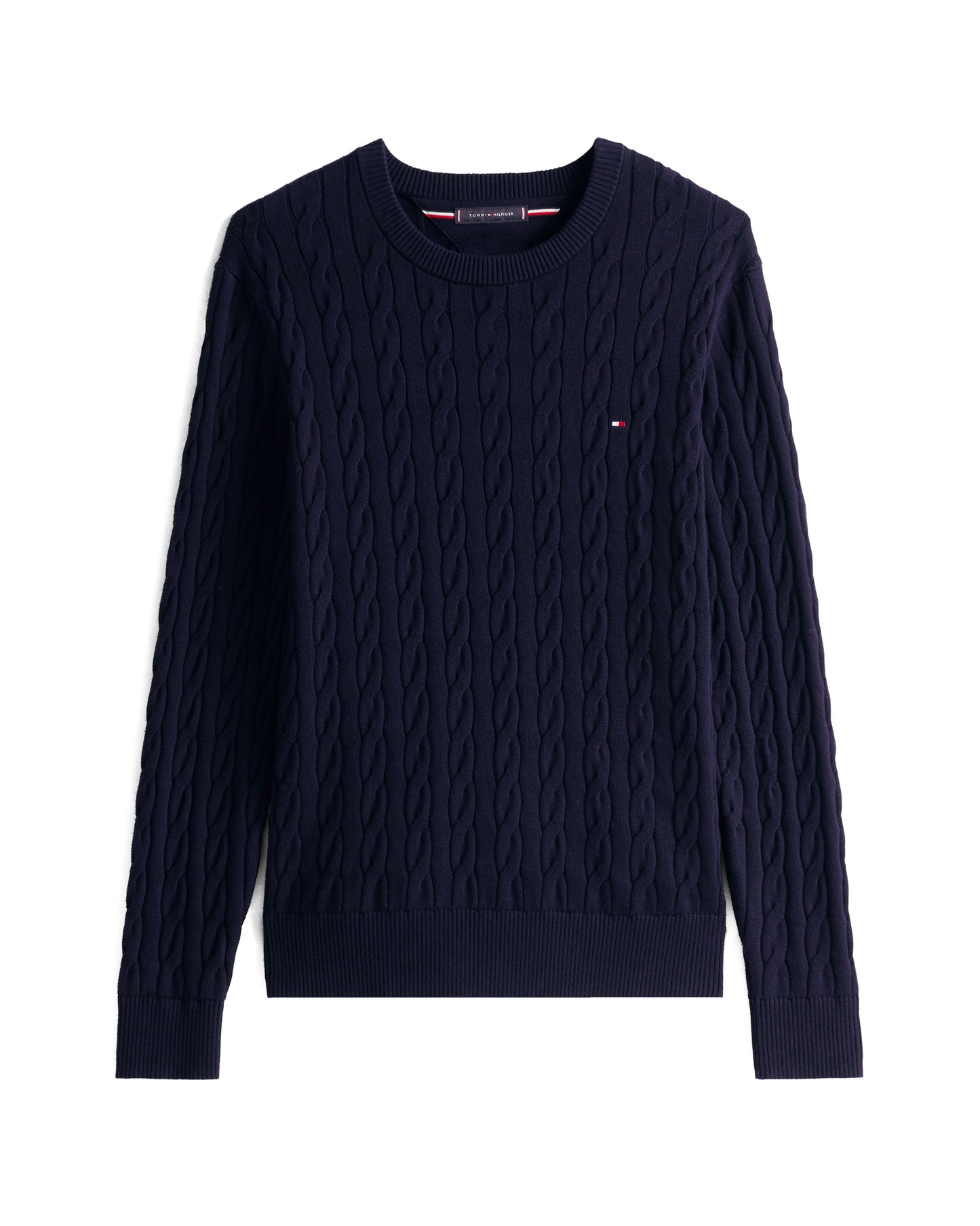 Tommy Hilfiger Classic Cable Mens Crew Jumper - Desert Sky