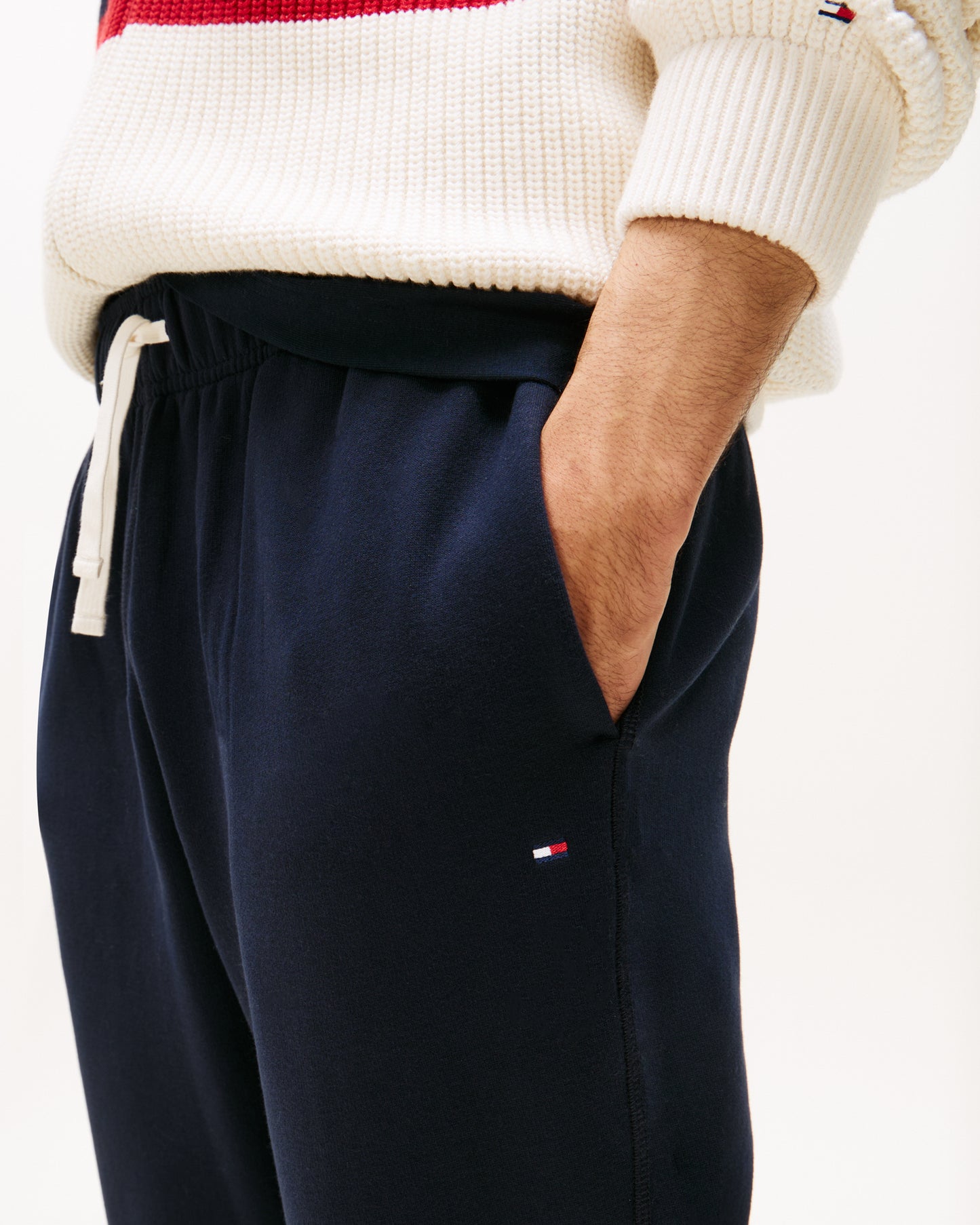 Tommy Hilfiger Essential Fleece Mens Sweatpants - Desert Sky - CHO - Designer Mens Joggers