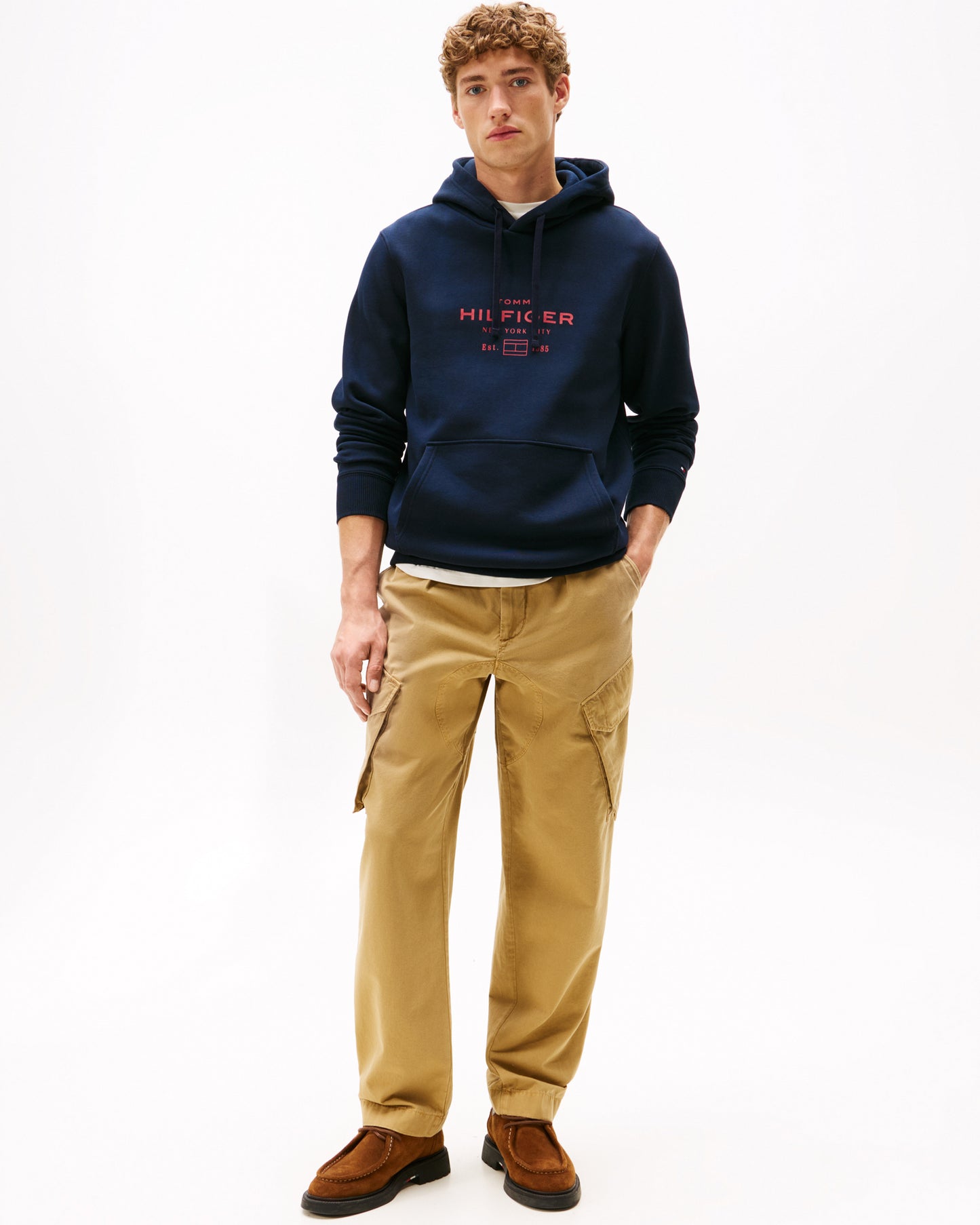 Tommy Hilfiger Oval Mens Graphic Hoodie - Desert Sky