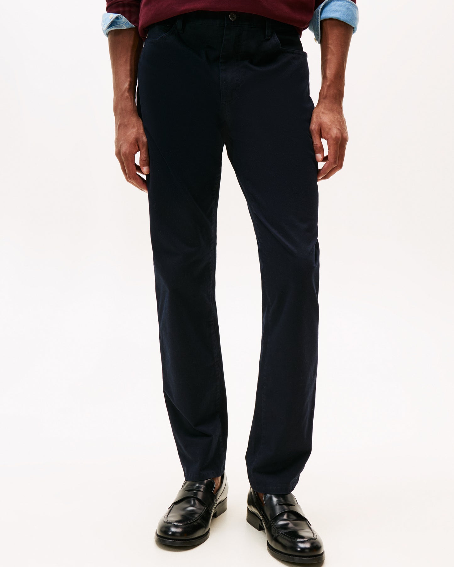 Tommy Hilfiger Essential Twill Denton Mens 5 Pocket Chinos - Desert Sky