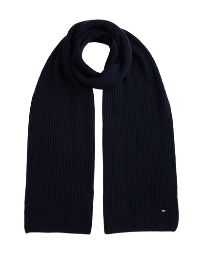 Tommy Hilfiger TH Flag Mens Pima Cotton Scarf - Space Blue