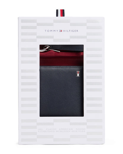 Tommy Hilfiger TH Flag Mini Wallet and Key Fob - Space Blue