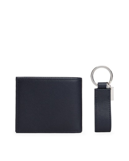 Tommy Hilfiger TH Flag Mini Wallet and Key Fob - Space Blue