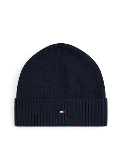 Tommy Hilfiger TH Flag Mens Beanie & Scarf Gift Set - Space Blue