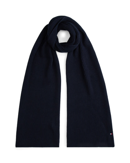 Tommy Hilfiger TH Flag Mens Beanie & Scarf Gift Set - Space Blue