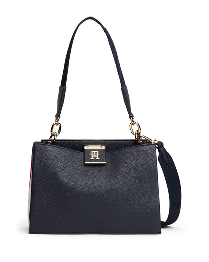 Tommy Hilfiger TH Her Corp Medium Womens Satchel - Space Blue