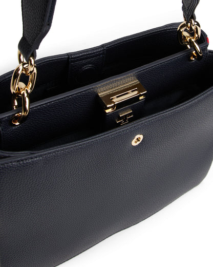 Tommy Hilfiger TH Her Corp Medium Womens Satchel - Space Blue
