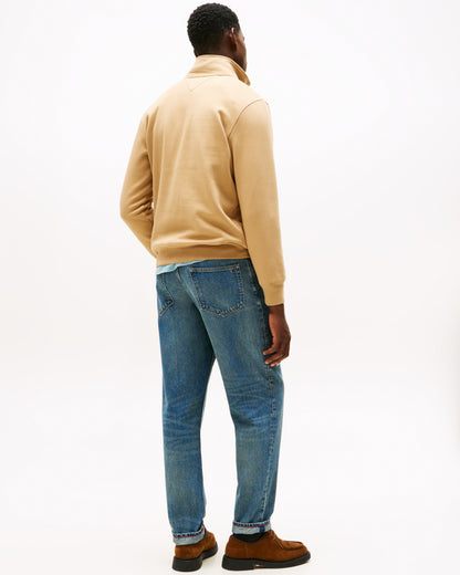 Tommy Hilfiger Tommy Logo Mockneck Mens Sweatshirt - Timeless Camel