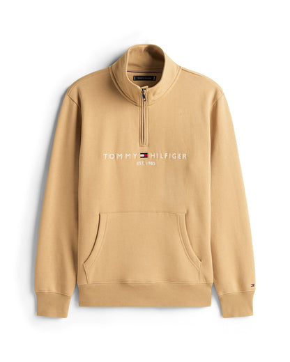 Tommy Hilfiger Tommy Logo Mockneck Mens Sweatshirt - Timeless Camel