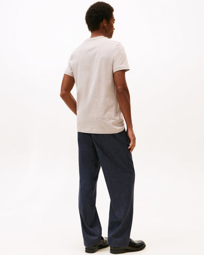 Tommy Hilfiger Tommy Logo Basic Mens T-Shirt - Heathered Pebble