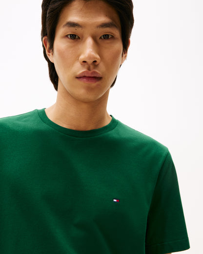 Tommy Hilfiger Essential Seasonal Regular Fit Solid Mens T-Shirt - Ornamental Green