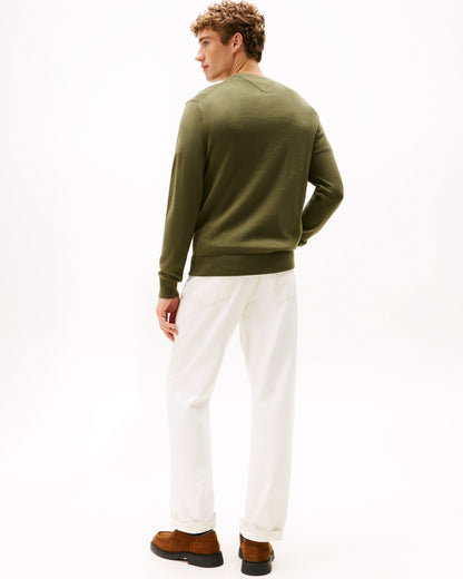 Tommy Hilfiger Essential Cotton Crew Neck Mens Sweatshirt - Huntsman Green