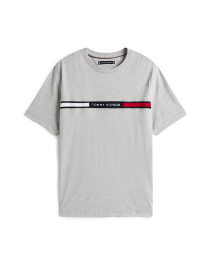 Tommy Hilfiger Hilfiger Chest Insert Mens T-Shirt - Light Grey Heather