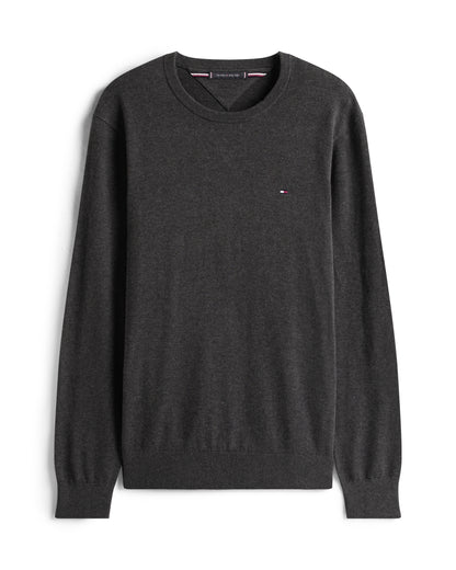 Tommy Hilfiger Essential Cotton Crew Neck Mens Sweatshirt - Dark Grey Heather