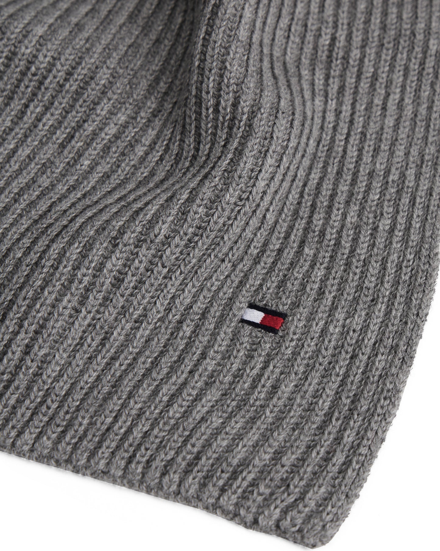 Tommy Hilfiger TH Flag Mens Pima Cotton Scarf - Mid Grey Heather