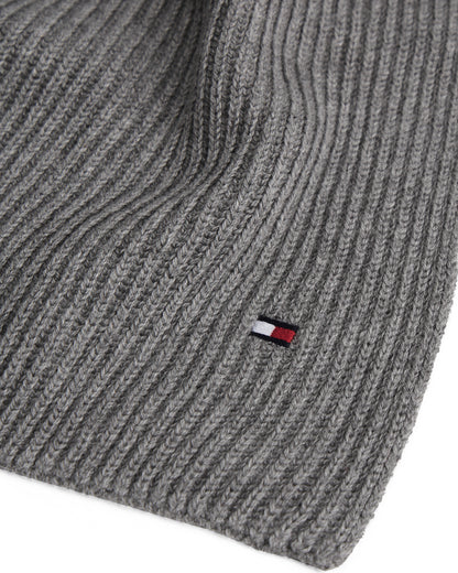Tommy Hilfiger TH Flag Mens Pima Cotton Scarf - Mid Grey Heather