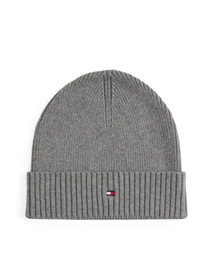 Tommy Hilfiger TH Flag Mens Beanie & Scarf Gift Set - Mid Grey Heather