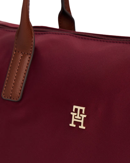 Tommy Hilfiger Popette Womens Tote Bag - Deep Rouge