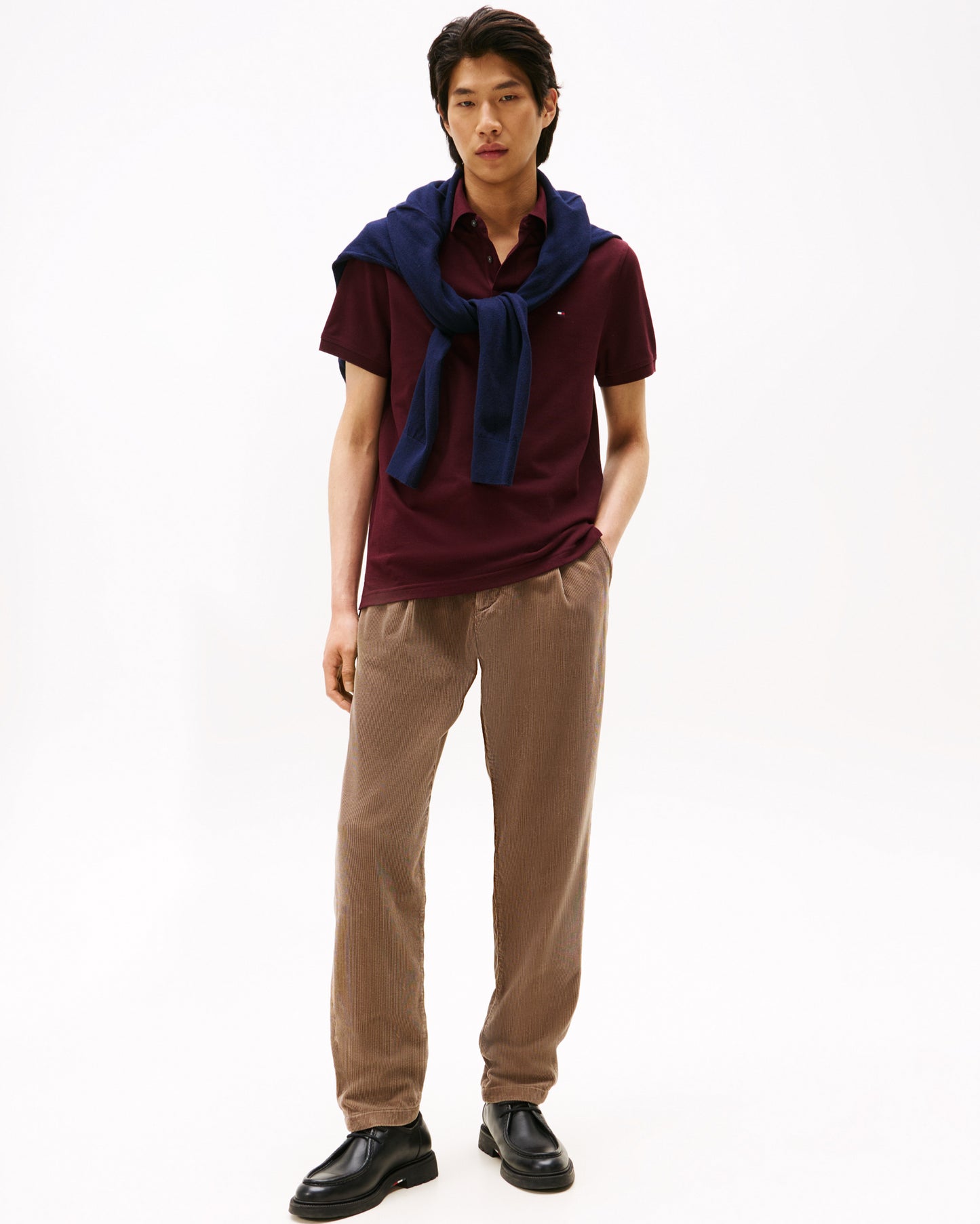 Tommy Hilfiger 1985 Regular Fit Mens Polo - Deep Burgundy
