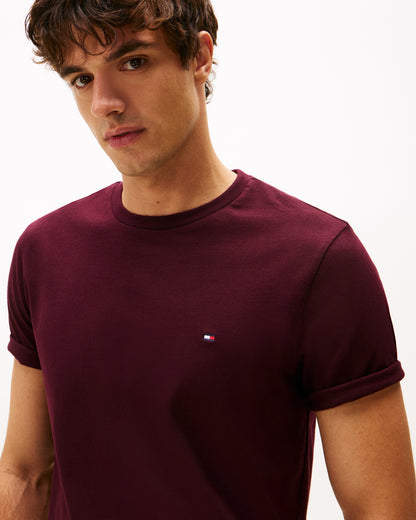 Tommy Hilfiger Essential Seasonal Regular Fit Solid Mens T-Shirt - Deep Burgundy