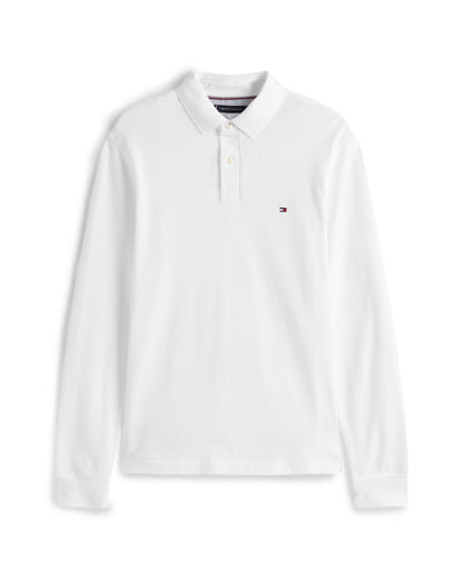 Tommy Hilfiger 1985 Regular Long Sleeve Mens Polo Shirt - White