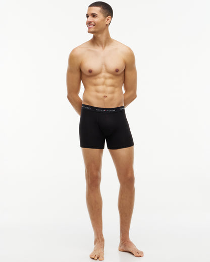 Tommy Hilfiger 3 Pack Mens Boxer Briefs - Alaskan Green/Med Red/Black
