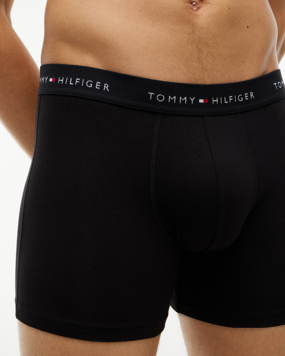 Tommy Hilfiger 3 Pack Mens Boxer Briefs - Alaskan Green/Med Red/Black