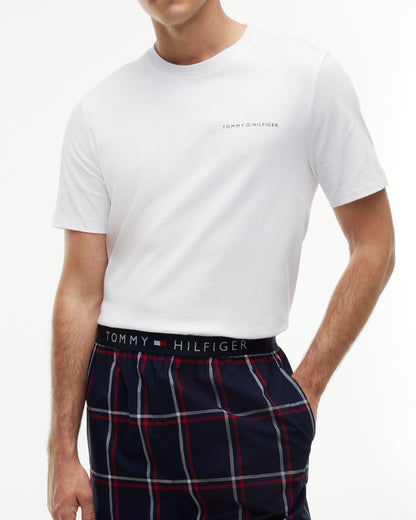 Tommy Hilfiger Woven Print Waistband Mens Pyjama Pants - RWB Windowpane Check