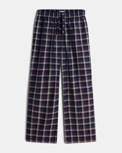 Tommy Hilfiger Woven Check Print Mens Pyjama Pants - Blue Ink Global Stripe Plaid