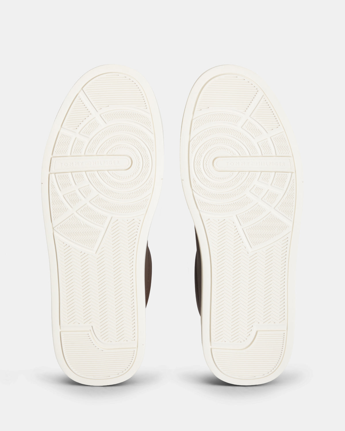 Tommy Hilfiger Court Leather Detail Mens Trainer - Cocoa/Platinum Olive