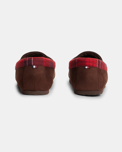 Tommy Hilfiger Check Driver Mens Hilfiger House Shoes - Burgundy/Burgundy Solid