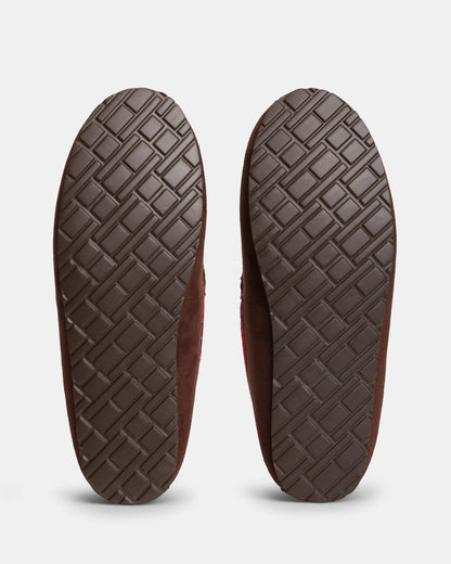 Tommy Hilfiger Check Driver Mens Hilfiger House Shoes - Burgundy/Burgundy Solid