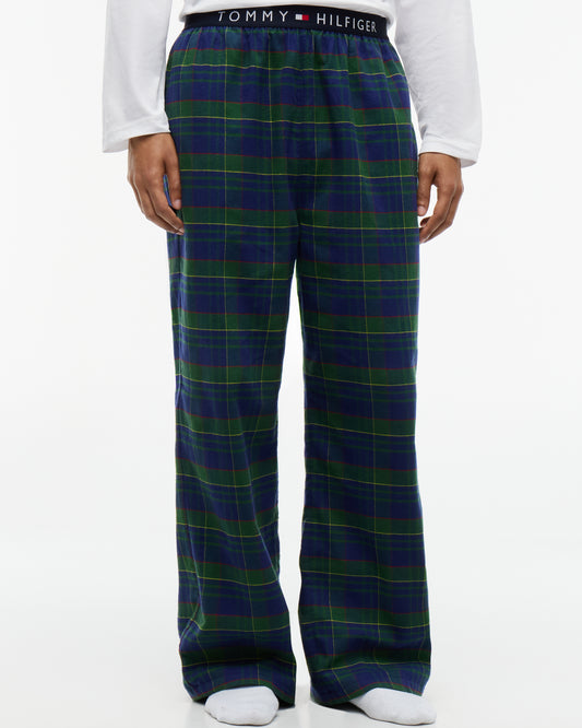 Tommy Hilfiger Flannel Waistband Mens Pyjama Pants - Buffalo Check Evergreen | CHO | Designer Mens Pyjamas