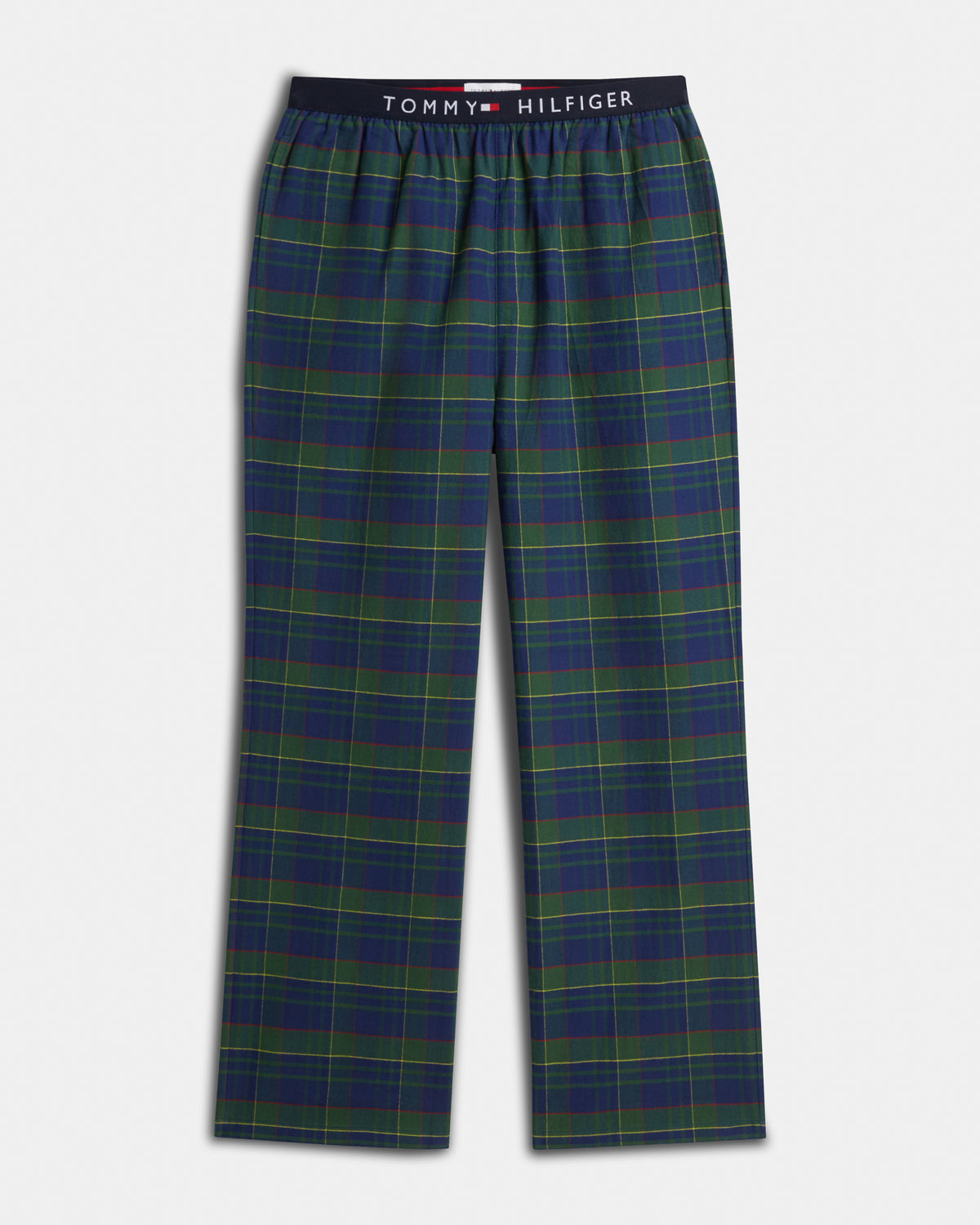 Tommy Hilfiger Flannel Waistband Mens Pyjama Pants - Buffalo Check Evergreen
