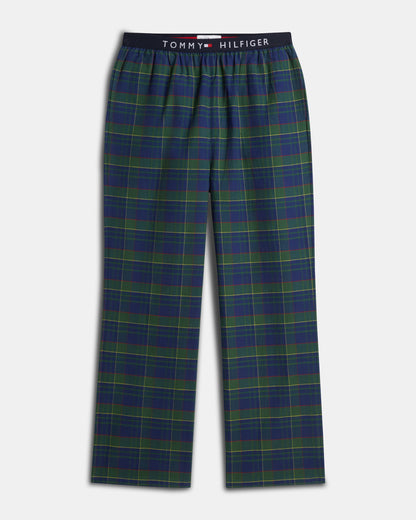 Tommy Hilfiger Flannel Waistband Mens Pyjama Pants - Buffalo Check Evergreen