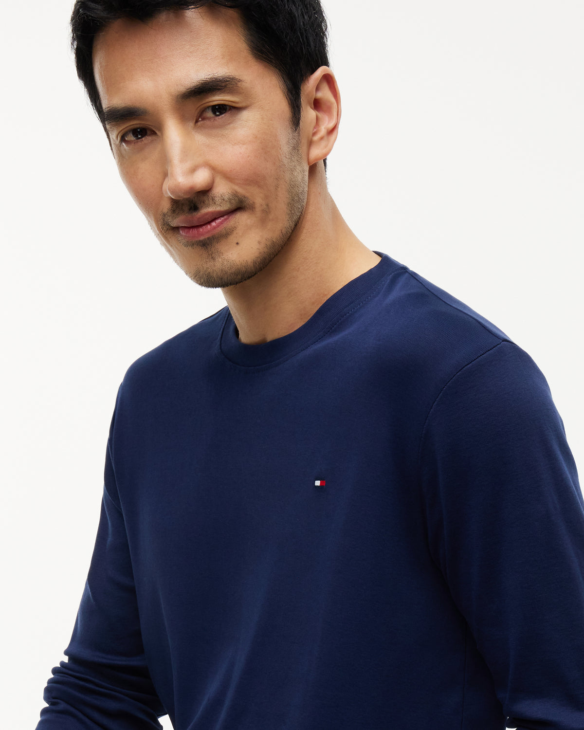 Tommy Hilfiger Long Woven Print Mens Pyjama Set - Carbon Navy/Carbon Navy Flag Aop