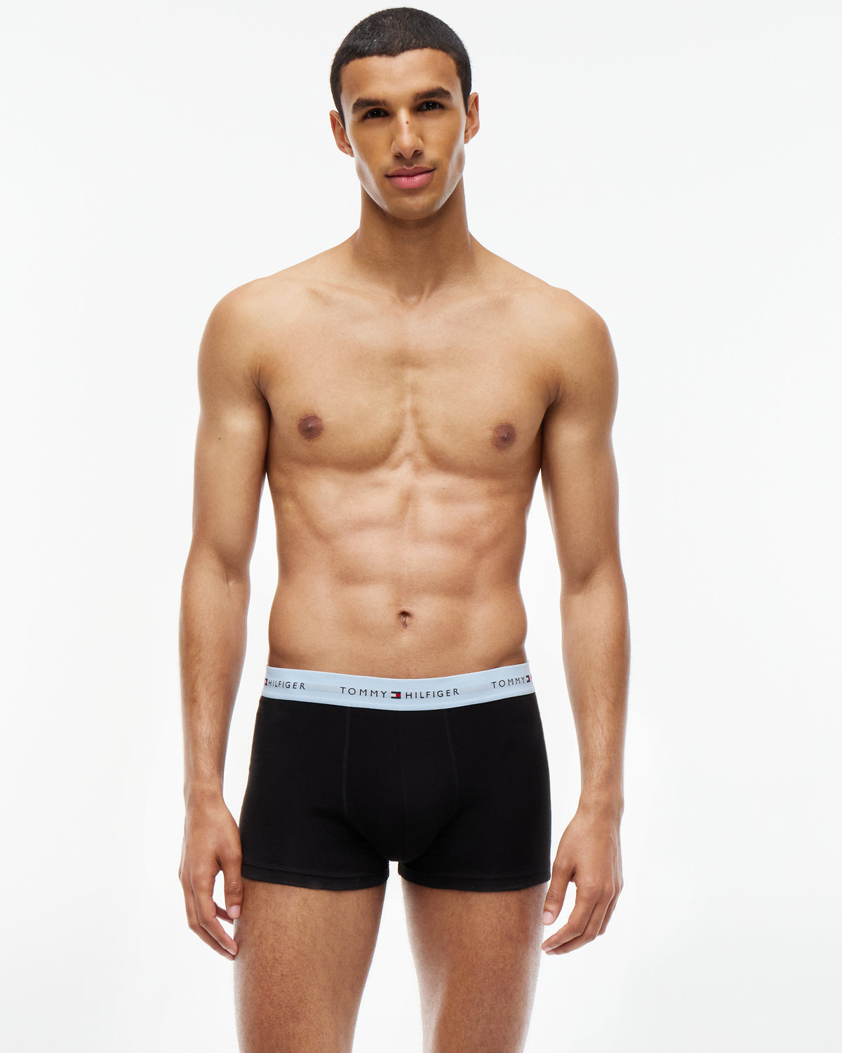 Tommy Hilfiger 5-Pack Logo Waistband Mens Trunks - Sky Blue/Terracotta/Sage/Wedge Blue/White