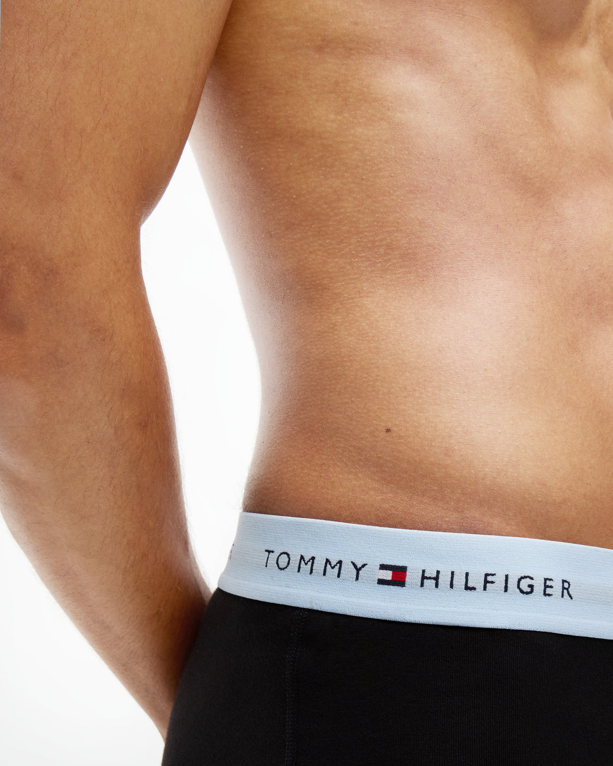 Tommy Hilfiger 5-Pack Logo Waistband Mens Trunks - Sky Blue/Terracotta/Sage/Wedge Blue/White