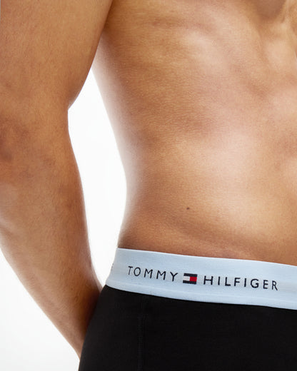 Tommy Hilfiger 5-Pack Logo Waistband Mens Trunks - Sky Blue/Terracotta/Sage/Wedge Blue/White