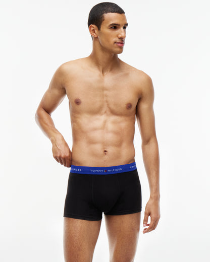 Tommy Hilfiger 5-Pack Logo Waistband Mens Trunks - Sky Blue/Terracotta/Sage/Wedge Blue/White