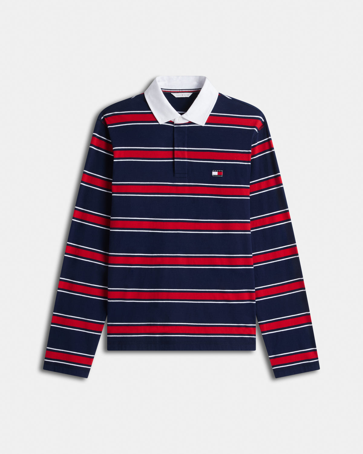 Tommy Hilfiger Long Rugby Mens Pyjama Set - RWB Stripe/Carbon Navy