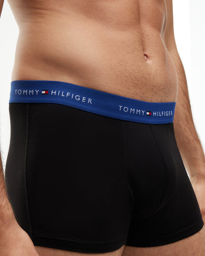 Tommy Hilfiger 7-Pack Logo Waistband Mens Trunks - Opulent Blue/Sky Blue/Noct Purple/Orange/Burgundy/Black/Blue Spell
