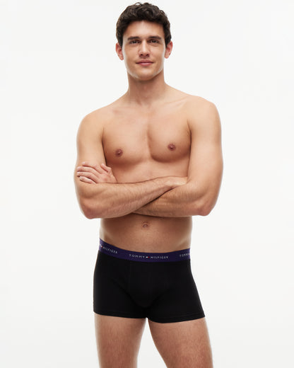 Tommy Hilfiger 7-Pack Logo Waistband Mens Trunks - Opulent Blue/Sky Blue/Noct Purple/Orange/Burgundy/Black/Blue Spell